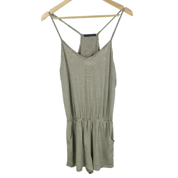 Brandy Melville Shorts Romper One Size Striped Sleeveless Pull On - Picture 2 of 4